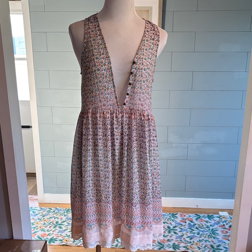Maeve Multicolor Floral Backless Dress